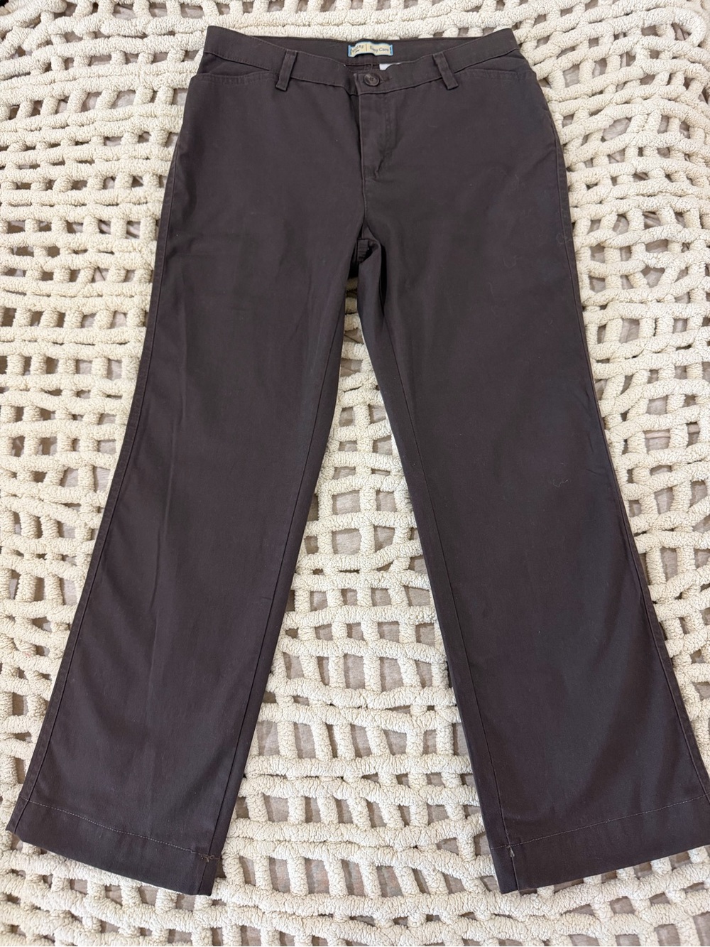 Riders By Lee Women’s Dark Brown Straight-Leg Casual Pants #0110